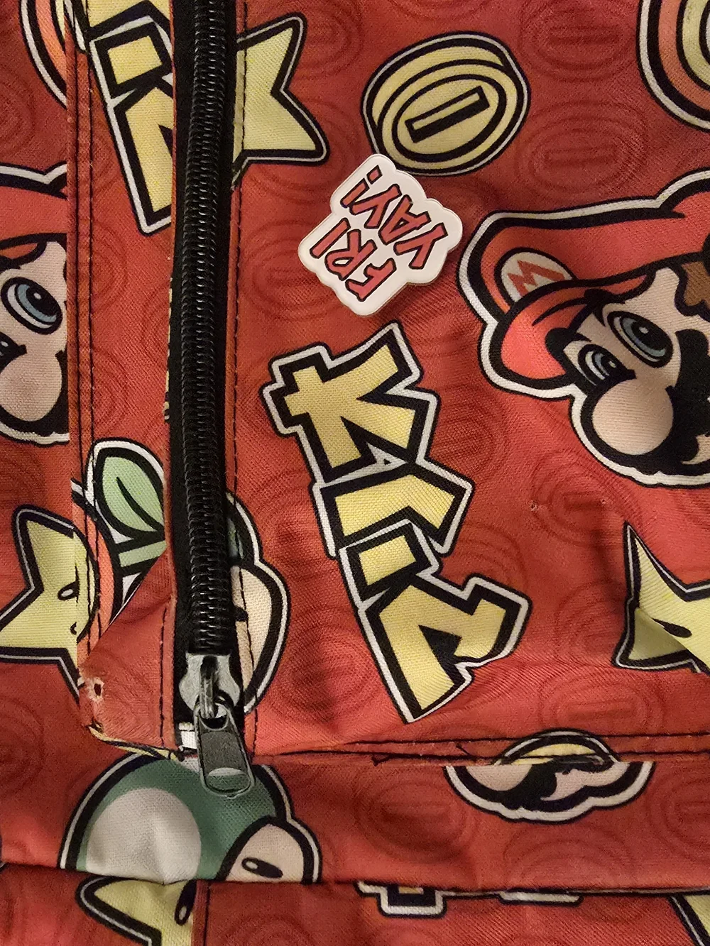 Nintendo Red Super Mario Character Print Backpack